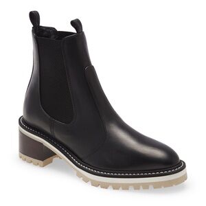 Aquatalia Sam weatherproof leather boots Black 7.5 New